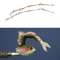 Edelstahl Gelenkiger Fischgräten-Schwanz Schaft für Salzwasser-Streamer Finesse Changer Fliegenbindematerial