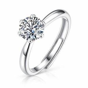 2กะรัตราคาถูกเงินสเตอร์ลิง925 <span class=keywords><strong>Moissanite</strong></span> รัศมีแหวนเพชรรอบสดใสตัดสำหรับเธอ<span class=keywords><strong>แหวน</strong></span>แต่งงานผู้หญิงเครื่องประดับ - Product Image 1