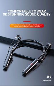 Bt Trong Tai Bass Âm Thanh Stereo Ban Nhạc Cổ Không Thấm Nước S960 Phòng Tập Thể Dục Tai Nghe 600MAh Chạy Tai Nghe Màu Xanh Răng Không Dây Thể Thao Tai Nghe - Product Image 2
