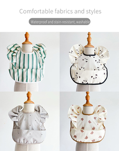 Babero de Bebé Personalizado Impermeable de PU, Impreso con Logotipos. Vestido de Protección Antideslizante para Pintura de Guardería - Product Image 3