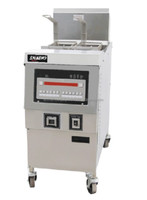 Freidora Comercial Eléctrica/a Gas de Uno/Dos/Tres Tanques con Panel de Control por Computadora y Bomba de Aceite