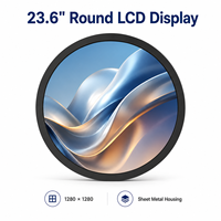 Écran tactile publicitaire circulaire LCD personnalisé de 15,7 pouces pour intérieur/extérieur avec garantie d'un an pour les projets B2B