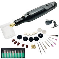 Lot de 60 meuleuses à ongles rotatives à vitesse réglable 12V, mini perceuse électrique pour le polissage et le poinçonnage des ongles.