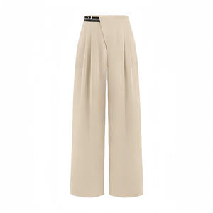 <span class=keywords><strong>Pantaloni</strong></span> Casual a gamba larga e tinta unita antirughe di alta qualità <span class=keywords><strong>pantaloni</strong></span> Casual da <span class=keywords><strong>donna</strong></span> <span class=keywords><strong>pantaloni</strong></span> semplici da ufficio da <span class=keywords><strong>donna</strong></span> - Product Image 2