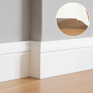 Trắng mồi rắn gỗ/<span class=keywords><strong>MDF</strong></span> Ốp chân tường Hội Đồng Quản Trị cho hộ gia đình trang trí - Product Image 1