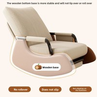 Fauteuil à bascule en bois massif, modèle 008 - Chaise longue design pour adultes, utilisation toutes saisons, salon, balcon, Chine