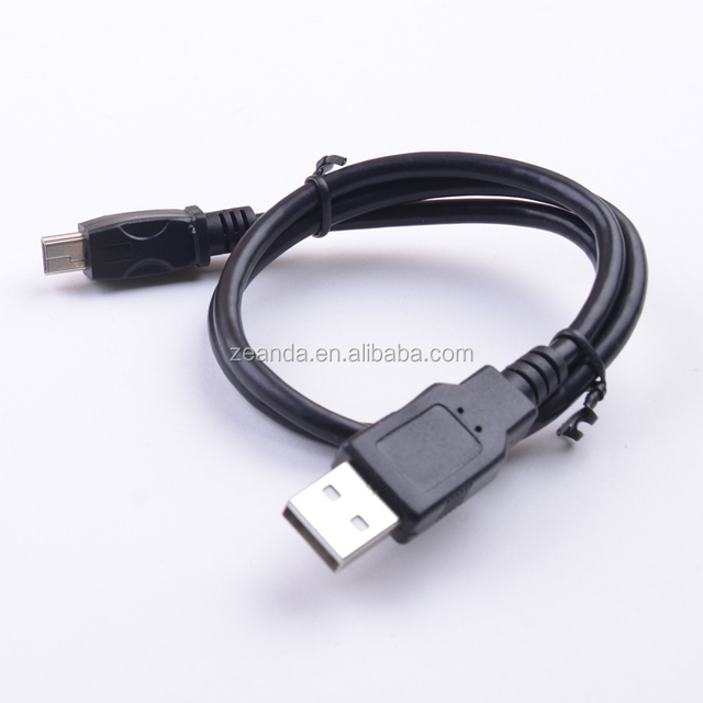 Customized USB 2.0 a Male to 5 Pin Mini USB Cable Right-Angle Connectors 3A Fast Charging for Printer Computer & Barcode Scanner