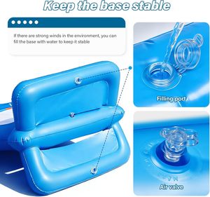 Jeu de fléchettes gonflable bleu pour piscine avec balles collantes - Product Image 2