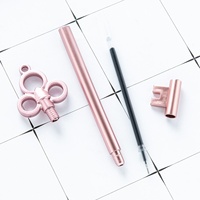 Cadeau promotionnel pour les enfants d'âge scolaire, stylo créatif mignon en forme de clé à encre gel noire