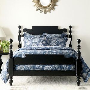 เตียงไม้เนื้อแข็งสไตล์อเมริกันลายทางแนวตั้ง ปรับแต่งได้ - Product Image 1