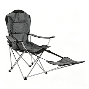 Portable Folding Outdoor Lounge <b>Chair</b> with Footrest, Reclining Camping Lawn <b>Chair</b> for Outdoor Activities - Product Image 3