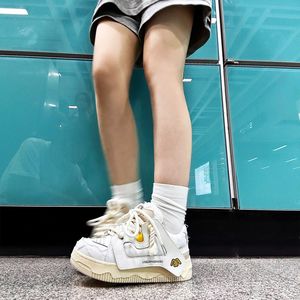 Chunky Skateboard <b>Shoes</b> Fashion Breathable PU Mesh Lining Sneakers Men's Designer Luxury <b>Basketball</b> <b>Style</b> Walking <b>Shoes</b> - Product Image 3