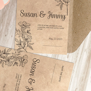 Invitation personnalisée de luxe vintage A5 pour <span class=keywords><strong>mariage</strong></span>, fête, anniversaire, fournisseur, <span class=keywords><strong>parchemin</strong></span> avec enveloppe - Product Image 4