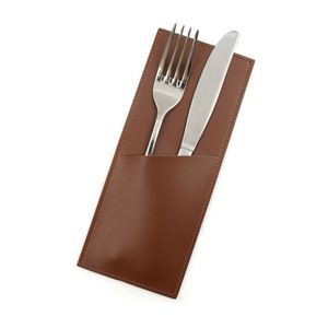 Stocked PU Leather Cutlery Sleeve Elegant Utensil Holders Pouch Bags <b>Portable</b> Knife and Fork Silverware Sleeves for Cafe <b>Bar</b> - Product Image 3