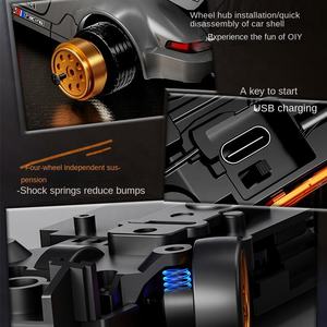 AiJH Metal 1:43 Gyro Rc Drift Car 2.4G Full Scale With Light RTR Car <span class=keywords><strong>Double</strong></span> Door 4WD Remote Control Car Model Toys - Product Image 5