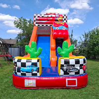 Château gonflable commercial en forme de voiture pour enfants, château de saut gonflable pour fêtes, toboggan gonflable extérieur en forme de voiture pour événements