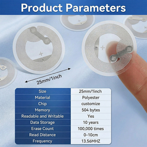 Etiquetas Adhesivas RFID NFC con Chip Slixl 32 Bytes UID E00403 ISO 15693, Papel Recubierto para Mascotas, Icode Slix-l Tonie Chip, 13.56mhz - Product Image 5