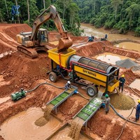 Installation de lavage d'or à trommel à haut rendement énergétique pour la récupération d'or alluvionnaire, idéale pour les sites miniers hors réseau en Afrique du Sud