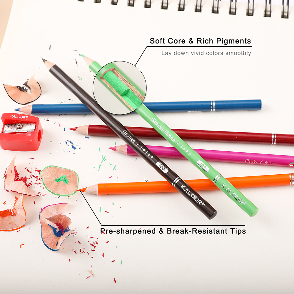 KALOUR Pro Colored Pencils - 520 Vibrant Colors for Artists