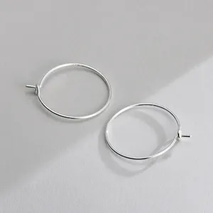 Wholesale Jewelry Minimalist 925 Sterling Silver Earrings Hollow Small Large Hoops Earrings For Women