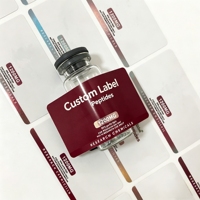 Étiquette adhésive imprimée pour flacon de peptides 2ml 5ml 10ml, autocollant personnalisé pour flacon en verre ou plastique pour produits minceur et santé