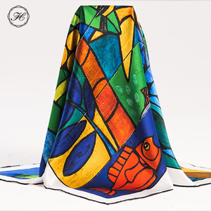 Haute Qualité <span class=keywords><strong>8mm</strong></span> Georgette En Soie Châle Écharpe Pour <span class=keywords><strong>Les</strong></span> Femmes - Product Image 1