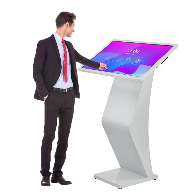 Sıcak satış 32 inç taşınabilir dijital tabela duvar montaj kiosklar ekran totem dijital tabela ekran K S tipi tabanı ile