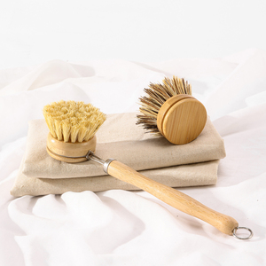 Cepillo de Limpieza de Cocina de Bambú con Mango Largo, Cabezal de Repuesto, Cepillo Natural de Sisal para Ollas, Sartenes, Platos y Tazones - Product Image 3