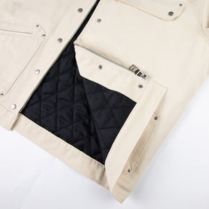 Custom Manufacture 100% Cotton Heavyweight Canvas <strong>Jacket</strong> for Men Wholesale Casual Plain Winter Custom Logo Men's <strong>Jacket</strong> Padding - Product Image 3