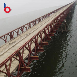 Voetgangersbrug met zware stalen constructie, Baileybrug / cantilever brug met grote overspanning - Product Image 5