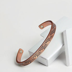 เครื่องประดับแม่เหล็กชีวภาพ กำไลทองแดงบริสุทธิ์ 99.9% เครื่องประดับแม่เหล็กชีวภาพเพื่อสุขภาพ บรรเทาอาการปวด ขายส่งจำนวนมาก พร้อมตัวเลือกโลโก้แบบกำหนดเอง - Product Image 2