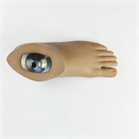 Prothèse de jambe en polyuréthane durable de 22-28 cm avec pied Sach à noyau en plastique et adaptateur de pied