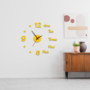 Horloge Murale Sans Cadre DIY, Horloge Murale 3D Effet Miroir, Grande Horloge Murale Silencieuse, Autocollant Mural pour la Décoration de la Maison - Product Image 5