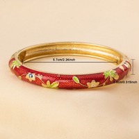 Bracelet Rétro en Émail Cloisonné Soie, Bijou de Main Créatif en Émail Ouvert pour Femme, Bijou Commémoratif de Voyage pour Femme
