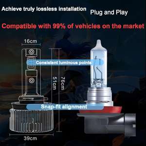 Vente Flash : Kit de mise à niveau de phares LED Nezha 200W 6000K 9005 pour une vision plus claire sous la pluie et la brume, 9007 <span class=keywords><strong>HB3</strong></span> HB4 <span class=keywords><strong>P20d</strong></span> 20000 Lumens - Product Image 6