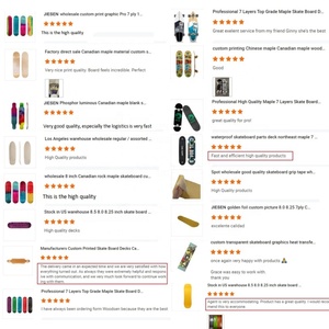 JIESEN بسعر الجملة رخيص الثمن مخصص الرسم نقل الحرارة سطح فارغ لوح تزلج أسعار لوح التزلج Profesionales - Product Image 5