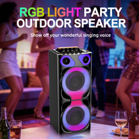 Altavoz Karaoke para Exteriores con Logotipo Personalizado, Micrófonos, FM/BT/USB/TF/AUX, Bajos Potentes, Diseño Mecha, Altavoz Portátil de 3000 mAh
