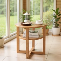 Table basse/de canapé double couche à bords arrondis |   Meubles de salon modernes et peu encombrants pour salons, chambres, salles à manger et bureaux
