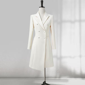 Женский деловой костюм-платье из велюра с эффектом анти-гламурного блеска, для работы, собеседований, официальных мероприятий, выступлений и ведения мероприятий - Product Image 6