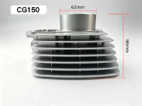 Nouveau bloc-cylindres en aluminium refroidi par air CG150, couleur argent, remplacement pour moto et tricycle Zongshen Lifan Loncin 150cc