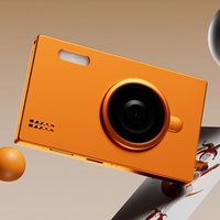 Cámara de Bolsillo Retro Mini de Última Generación, Cuerpo Metálico Delgado, Más de 20 Filtros, Grabación de Video 4K Full HD, 8MP, Autoenfoque, EIS, MicroSD, Gran Angular de 170°