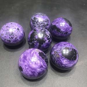 Sphère de charoïte en quartz naturel, cristal poli, diamant violet, cadeau de guérison - Product Image 2