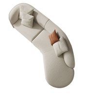 Ensemble de canapé sectionnel 2 places crème nordique en forme de L canapé d'angle blanc pour la maison hôtel utiliser une éponge pour le confort salons élégants