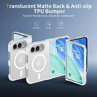 Coque de téléphone iPhone Duo minimaliste translucide mate au toucher doux, anti-traces de doigts, antichoc, personnalisée, magnétique, en gros