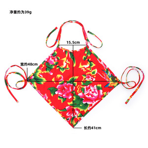 Conjunto de lencería con estampado floral para adultos, estilo noreste, protector de pecho rojo brillante, vendaje para el vientre, ropa de bondage, BDSM para parejas - Product Image 4