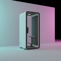 UNIBOOTH Cabines d'intimité insonorisées mobiles et durables en profilés d'aluminium de précision, design moderne, module rapide, pour salon extérieur et hôtel