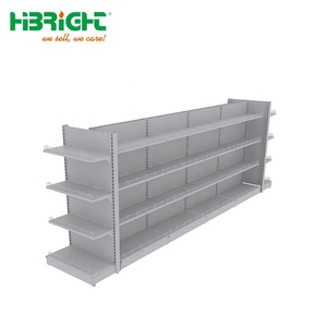 Tùy chỉnh Heavy-Duty hai mặt kim loại màu trắng 5-kệ hiển thị Kệ siêu thị giá bảng quảng cáo biểu tượng tùy chỉnh - Product Image 3