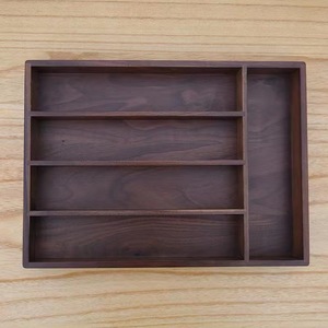 Wooden Cutlery <b>Storage</b> <b>Box</b> Rectangular Drawer Organizer For <b>Kitchen</b> Fork Spoon Chopsticks Hotel Catering Use - Product Image 5
