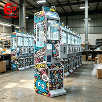 Machine à griffes d'arcade mini-grue pour peluches, boîtes mystères et capsules cadeaux, bilingue, à monnayeur, avec éclairage coloré, pour le marché mondial