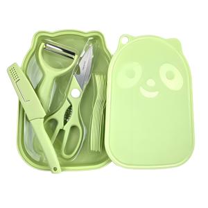 Juego de Tablas de Cortar de Acero Inoxidable para Alimentos para Bebés, con Tijeras y Cuchillo para Frutas, Apto para Lavavajillas - Product Image 3